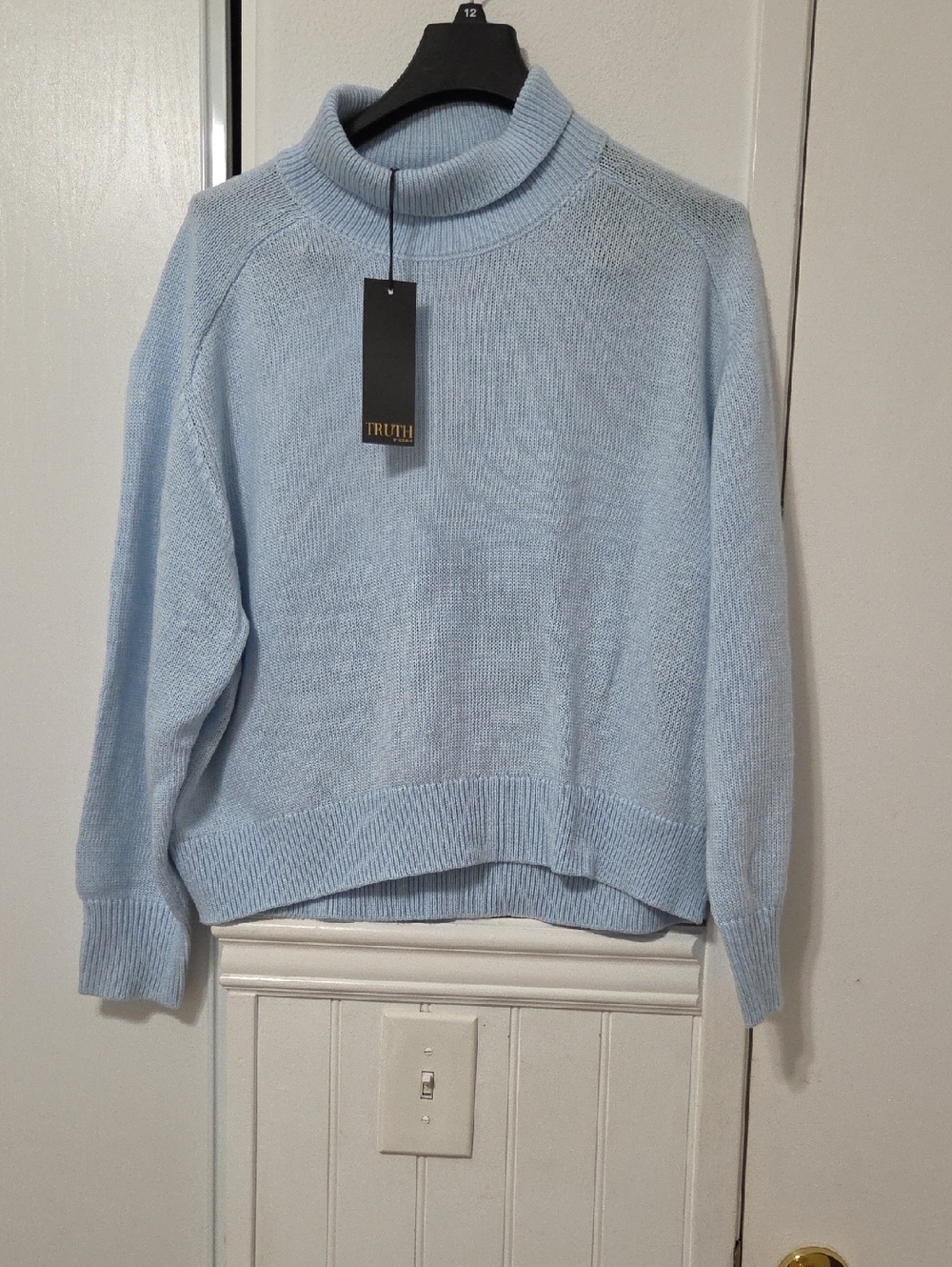 Truth Pale Blue Turtleneck Sweater
